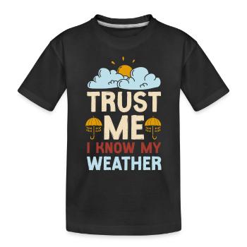 Météorologue Prévisions météorologiques - T-shirt bio Premium Enfant - noir - Devant