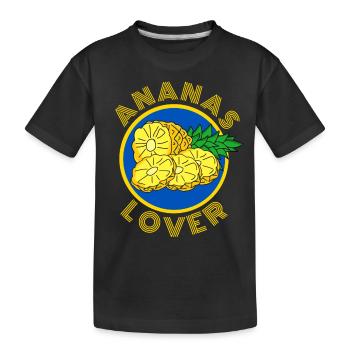 ANANAS LOVER plage vacances à la mer été - T-shirt bio Premium Enfant - noir - Devant