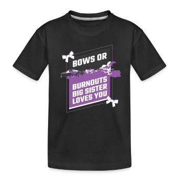 Burnouts Or Bows Gender Reveal Party - T-shirt bio Premium Enfant - noir - Devant