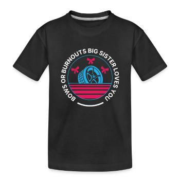 Burnouts Or Bows Gender Reveal Party - T-shirt bio Premium Enfant - noir - Devant
