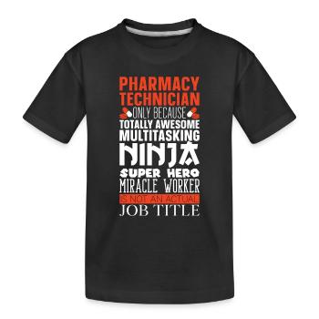 Technicien en pharmacie Technicien Pharmacie Cadeau - T-shirt bio Premium Enfant - noir - Devant
