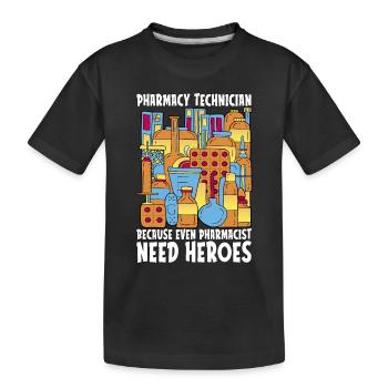 Technicien en pharmacie Technicien Pharmacie Cadeau - T-shirt bio Premium Enfant - noir - Devant