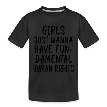 Les filles veulent juste s’amuser- droits de l’homme - T-shirt bio Premium Enfant - noir - Devant