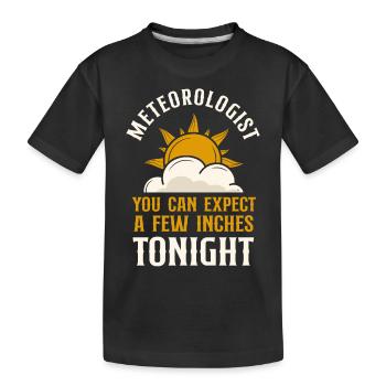 Meteorologo Previsioni Meteo - Maglietta ecologica premium per bambini - nero - Fronte