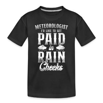 Météorologue Prévisions météorologiques - T-shirt bio Premium Enfant - noir - Devant