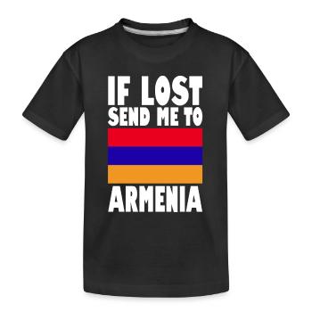 Drapeau de l’Arménie - T-shirt bio Premium Enfant - noir - Devant