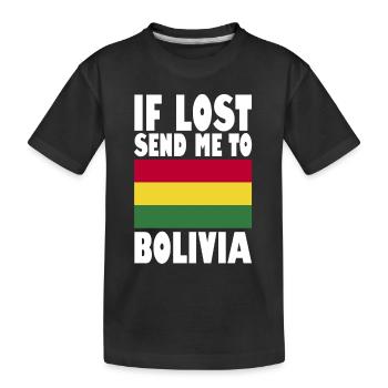 Drapeau de la Bolivie - T-shirt bio Premium Enfant - noir - Devant