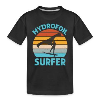 Hydrofoil Surfer - Wingfoil Surf - T-shirt bio Premium Enfant - noir - Devant
