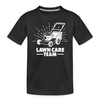 Lawn Care Team Lawn Mowing Lawn Mower - Kids' Premium Organic T-Shirt - black - Front