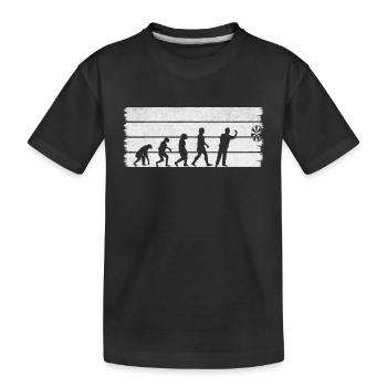 Darts Evolution Darts Player Plays Darts Dart - Kids' Premium Organic T-Shirt - black - Front
