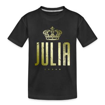 Julia - Kinder Premium Bio T-Shirt - Schwarz - Vorne