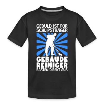 Gebäudereiniger rasten direkt aus Fensterputzer - Kinder Premium Bio T-Shirt - Schwarz - Vorne