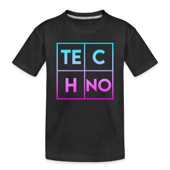 Techno - T-shirt bio Premium Enfant - noir - Devant