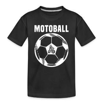 Retro Motoball I Motorradfahrer Motorrad Biker - Kinder Premium Bio T-Shirt - Schwarz - Vorne