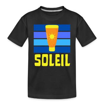 soleil crème solaire été bronzé - T-shirt bio Premium Enfant - noir - Devant