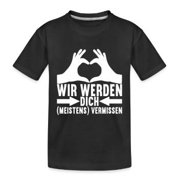Abschiedsgeschenk Jobwechsel Kollege - Kinder Premium Bio T-Shirt - Schwarz - Vorne