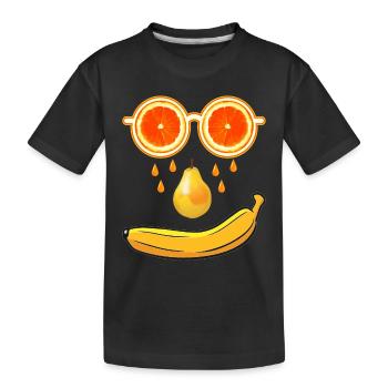 Sommer Früchte - Kinder Premium Bio T-Shirt - Schwarz - Vorne