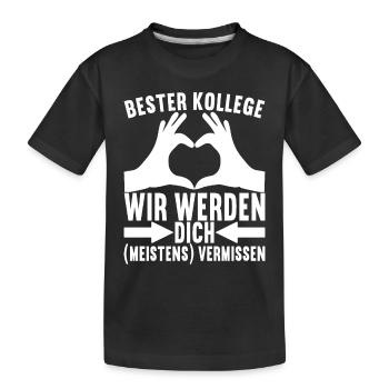 Abschiedsgeschenk Jobwechsel Kollege - Kinder Premium Bio T-Shirt - Schwarz - Vorne