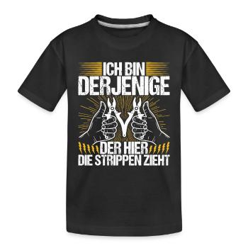 Elektriker Elektroniker Handwerker - Kinder Premium Bio T-Shirt - Schwarz - Vorne