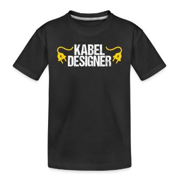 Elektriker Elektroniker Handwerker - Kinder Premium Bio T-Shirt - Schwarz - Vorne