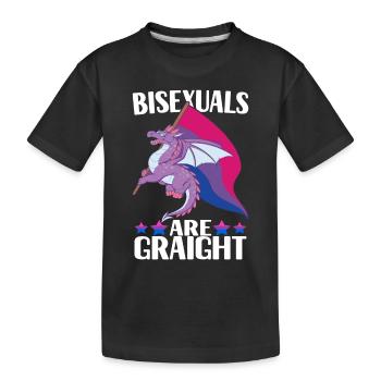 LGBTQ Bisexual - Kids' Premium Organic T-Shirt - black - Front
