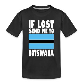 Botswana Flagge Spruch - Kinder Premium Bio T-Shirt - Schwarz - Vorne