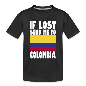 Drapeau de la Colombie - T-shirt bio Premium Enfant - noir - Devant