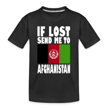 Afghanistan Flagge Spruch - Kinder Premium Bio T-Shirt - Schwarz - Vorne