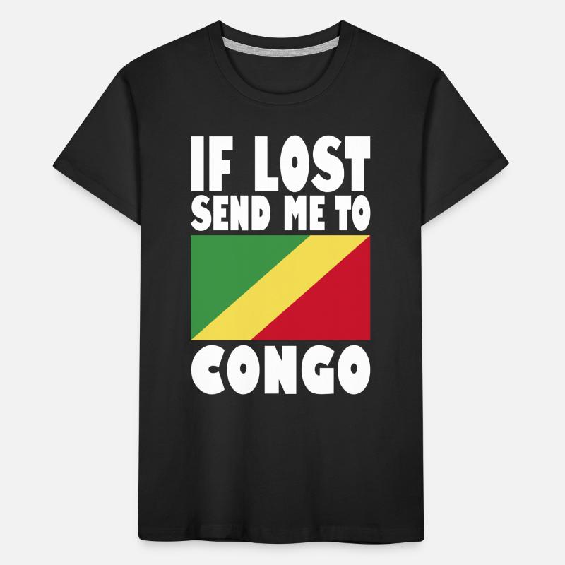 Congo Flag Saying Kids' Premium Organic T-Shirt