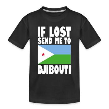 Drapeau de Djibouti - T-shirt bio Premium Enfant - noir - Devant