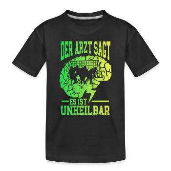 Eishockey Lustig - Kinder Premium Bio T-Shirt - Schwarz - Vorne