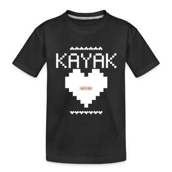 kayak pixel start - T-shirt bio Premium Enfant - noir - Devant