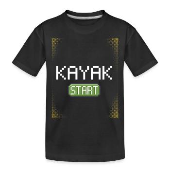 kayak pixel start - T-shirt bio Premium Enfant - noir - Devant