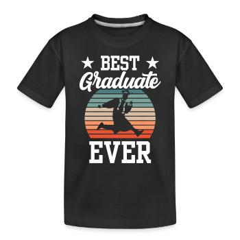 Meilleur diplômé de tous les temps Diplômés diplômés - T-shirt bio Premium Enfant - noir - Devant