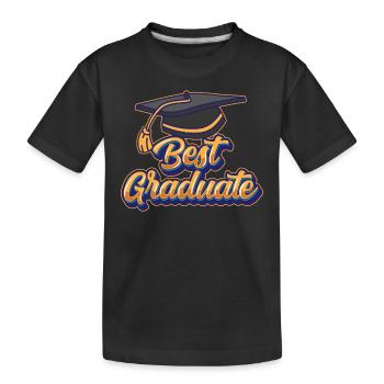 Meilleur diplômé de la fête de remise des diplômes - T-shirt bio Premium Enfant - noir - Devant