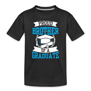Fier frère d’un diplômé diplômé - T-shirt bio Premium Enfant - noir - Devant