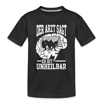 Eishockey Lustig - Kinder Premium Bio T-Shirt - Schwarz - Vorne