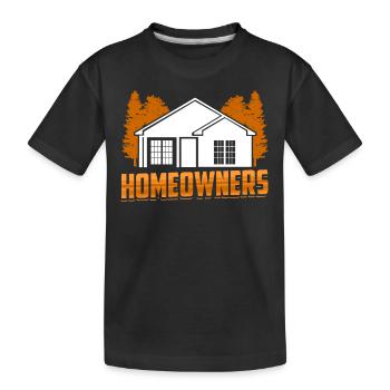 Propriétaire Propriétaire Propriétaire Hôte - T-shirt bio Premium Enfant - noir - Devant