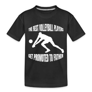Volleyball Papa Beach Volleyball Volleyball Père - T-shirt bio Premium Enfant - noir - Devant