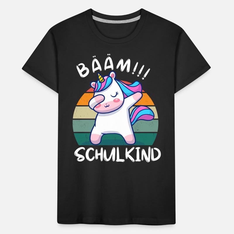 BÄÄM SCHULKIND 2022 Einschulung Einhorn Kinder Premium Bio T-Shirt