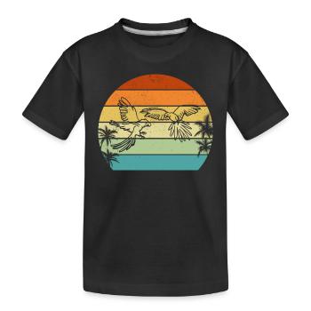Macaw Bird Lover Parrot Bird Sunset Pap - Kids' Premium Organic T-Shirt - black - Front