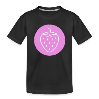 Fraise - T-shirt bio Premium Enfant - noir - Devant