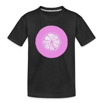 Orange citron - T-shirt bio Premium Enfant - noir - Devant