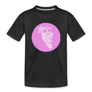 Grape - Kids' Premium Organic T-Shirt - black - Front