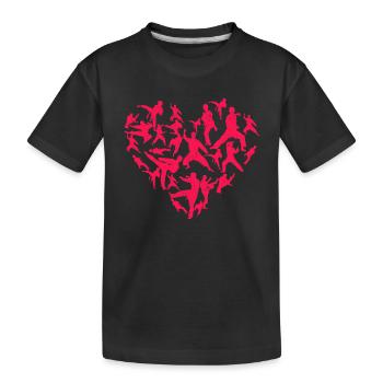 Martial Arts Heart Love Training Karate Tae Kwon Do - Kids' Premium Organic T-Shirt - black - Front
