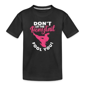 Ne vous laissez pas berner par la queue de cheval Funny - T-shirt bio Premium Enfant - noir - Devant