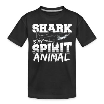Shark Is My Spirit Animal Shark Fin Ocean Fish - Kinder Premium Bio T-Shirt - Schwarz - Vorne