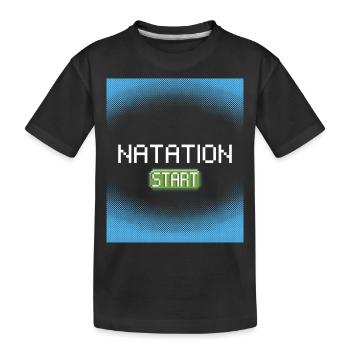 natation start pixel - T-shirt bio Premium Enfant - noir - Devant