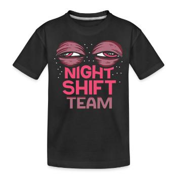 Équipe de nuit Équipe De nuit Travail de collègue de nuit - T-shirt bio Premium Enfant - noir - Devant