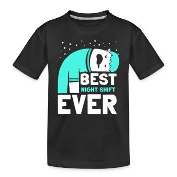 Die Beste Nachtschicht Aller Zeiten Nacht Schicht - Kinder Premium Bio T-Shirt - Schwarz - Vorne